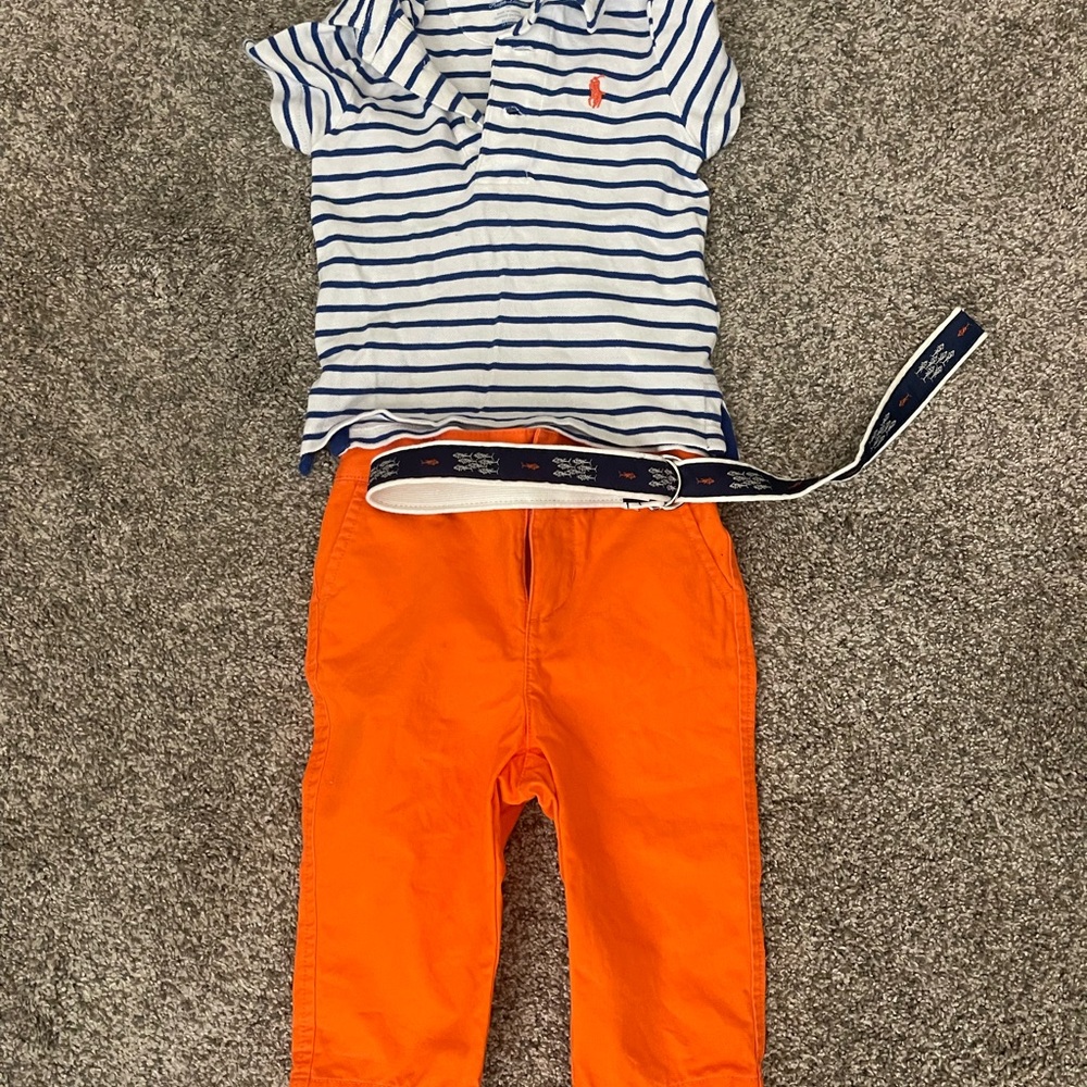 Ralph Lauren Kids Polo in Navy and White Stripes